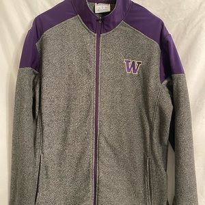 Champion Washington Huskies full zip jacket Size L gray purple